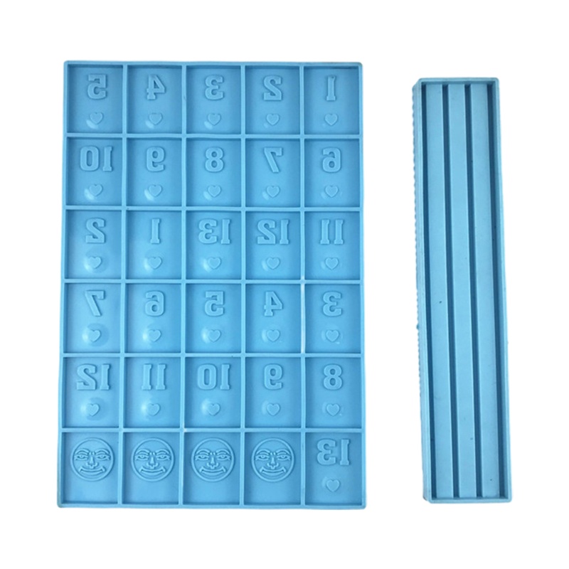 SIY  DIY Israeli Mahjong Epoxy Resin Mold Game Table Mahjong Casting Silicone Mould