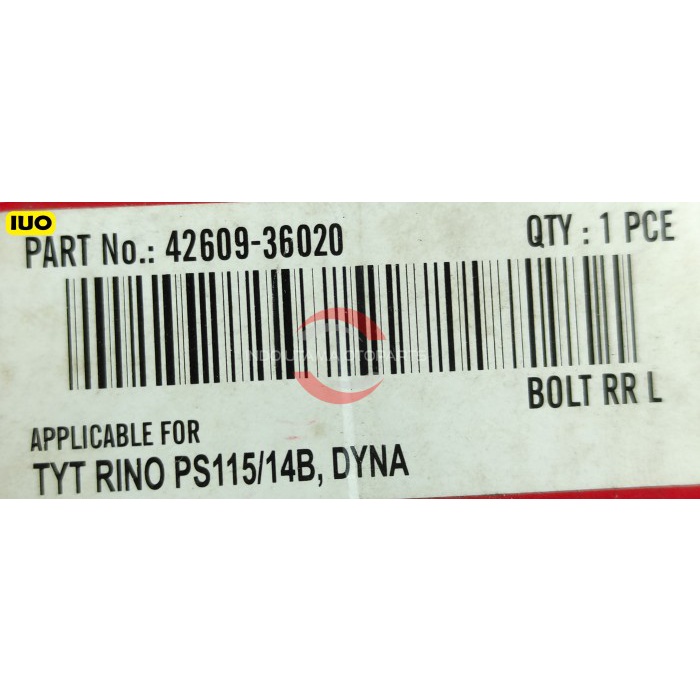 BOLT RR L Toyota Rino PS115/14B, Dyna - 42609-36020 Indoparts