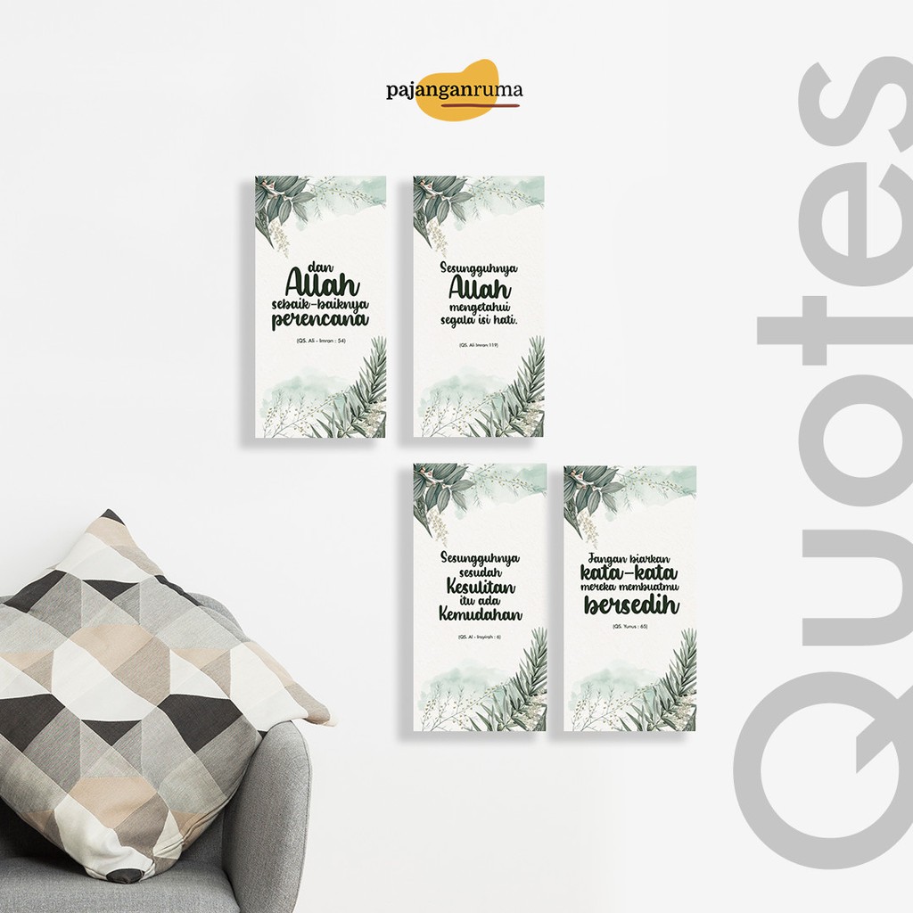 Pajangan Rumah Hiasan Dinding Islami Dekorasi Kamar Walldecor Motivasi Quotes Islami