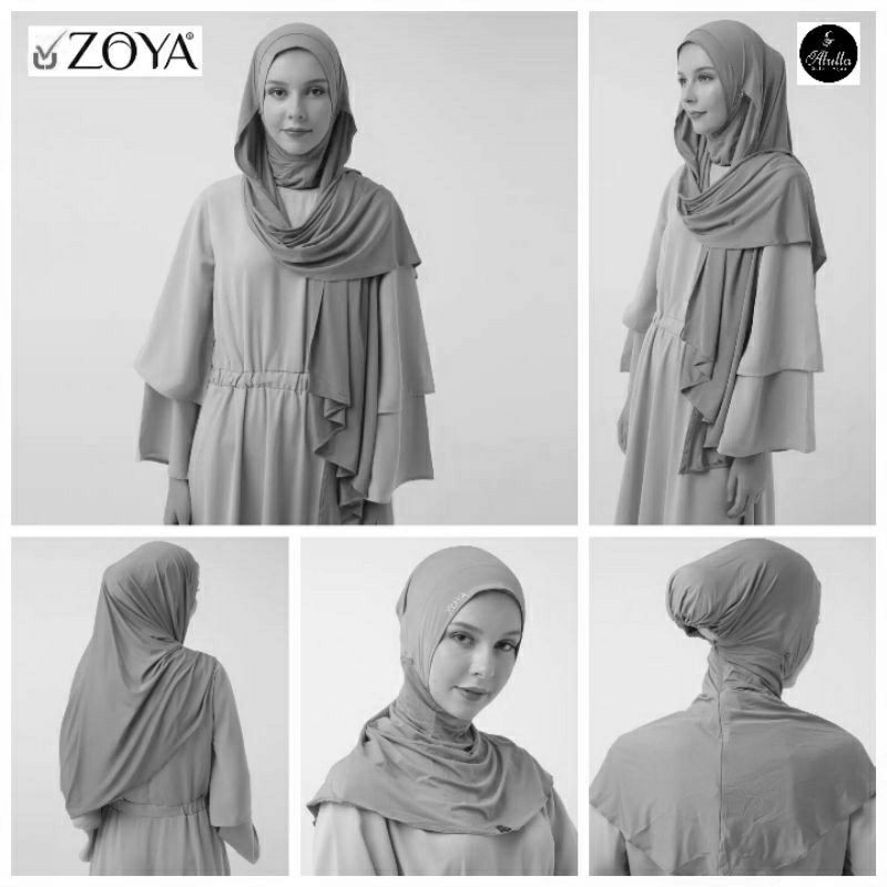 selendang instan swarovski hitam by zoya