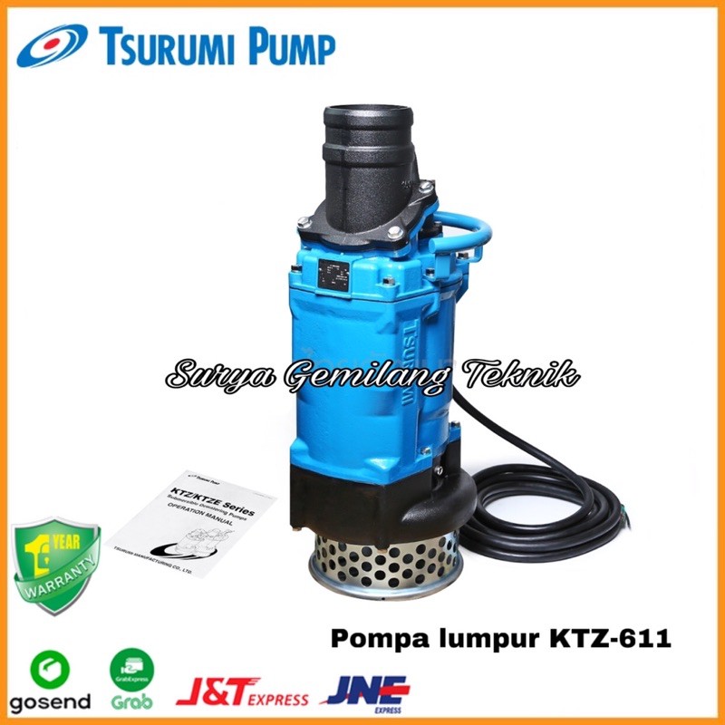 Pompa Celup Lumpur Tsurumi KTZ611 380V Pompa Celup Air Kotor KTZ 611