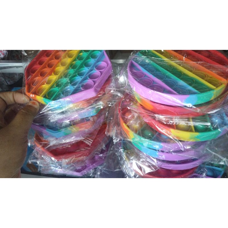 pop it rainbow murah mainan anak fidget push gantungan kunci pop it gantungan kunci pop it super Her