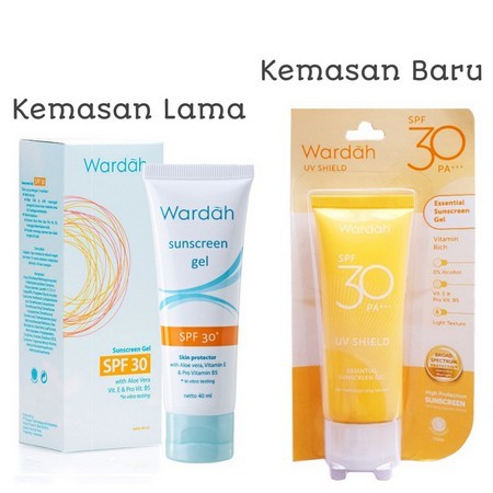 WARDAH SUNSCREEN UV SHIED SPF30/UV SA PROTECTION SPF50/UV SHIELD AQUA FRESH ESSENCE