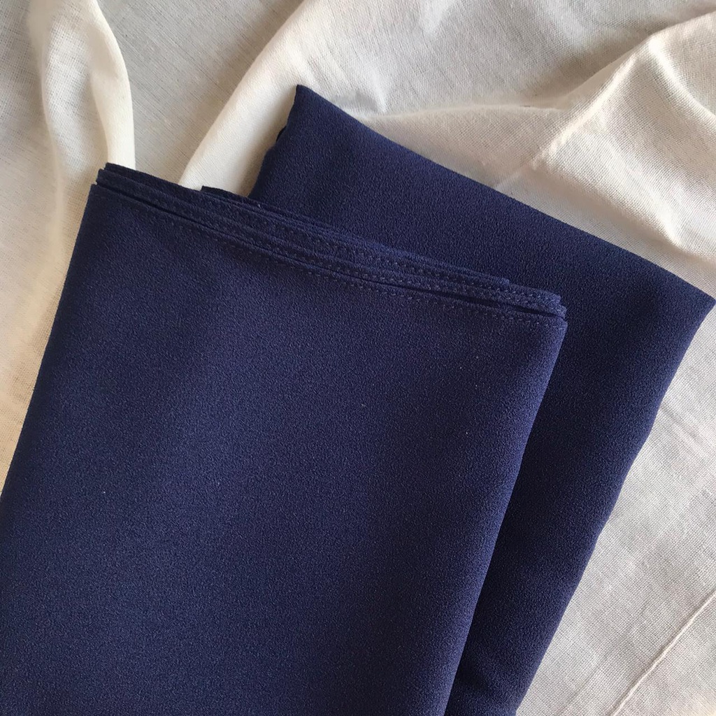 Pashmina Diamond Stretch Italiano / Pashmina Diamond / Jilbab Pashmina-Navy