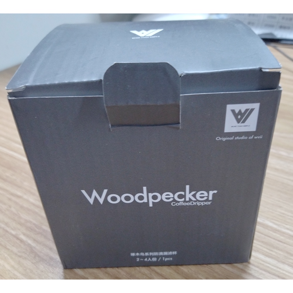 Woodpecker Filter Cup Penyaring Kopi Tembikar Coffee Dripper V60 - WV2 - Black