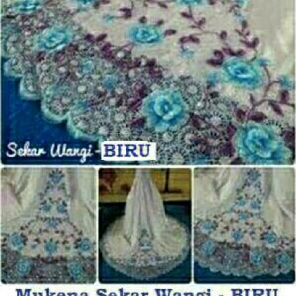 Berkualitas Mukena Sekar Wangi Velvet Bordir Warna Maron Biru Ungu Berkualitas