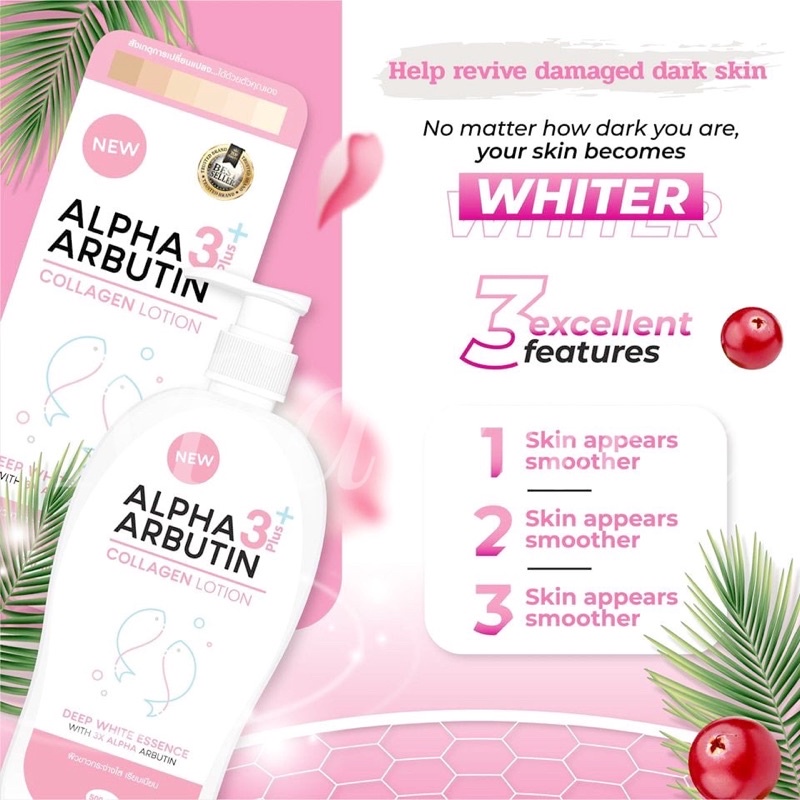 (COD) Precious Skin Alpha Arbutin 3 Plus Collagen Whitening Lotion , Hand Body / Lotion Pemutih 500ml