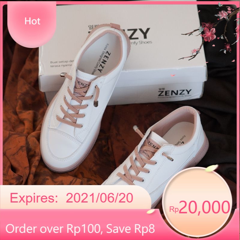 Zenzy Lovas Shoes Korea Design - Sepatu Casual PU Karet