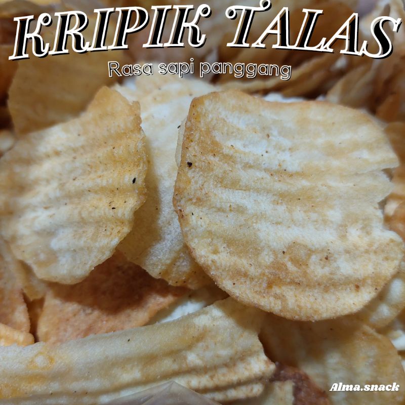 KRIPIK TALAS SAPI PANGGANG 250gram / SNACK KILOAN MURAH/ ALMA.SNACK