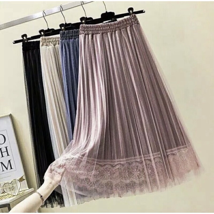 ROK TUTU RENDA BAWAH / ROK KERJA / ROK IMPORT