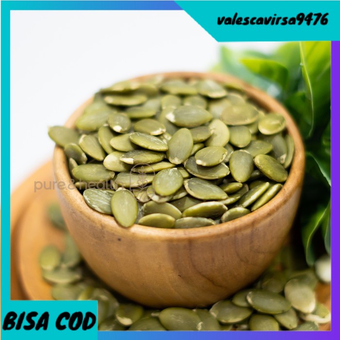 

⭐BISA COD⭐ Pumkin Seed Organic 1 Kg Biji Labu Pepita Kupas Natural Super Food
