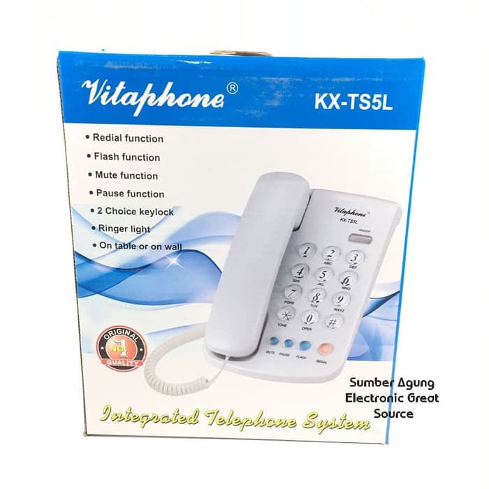 Pesawat Telepon Telefon Vitaphone KXTS5L Integrated Tlephone System