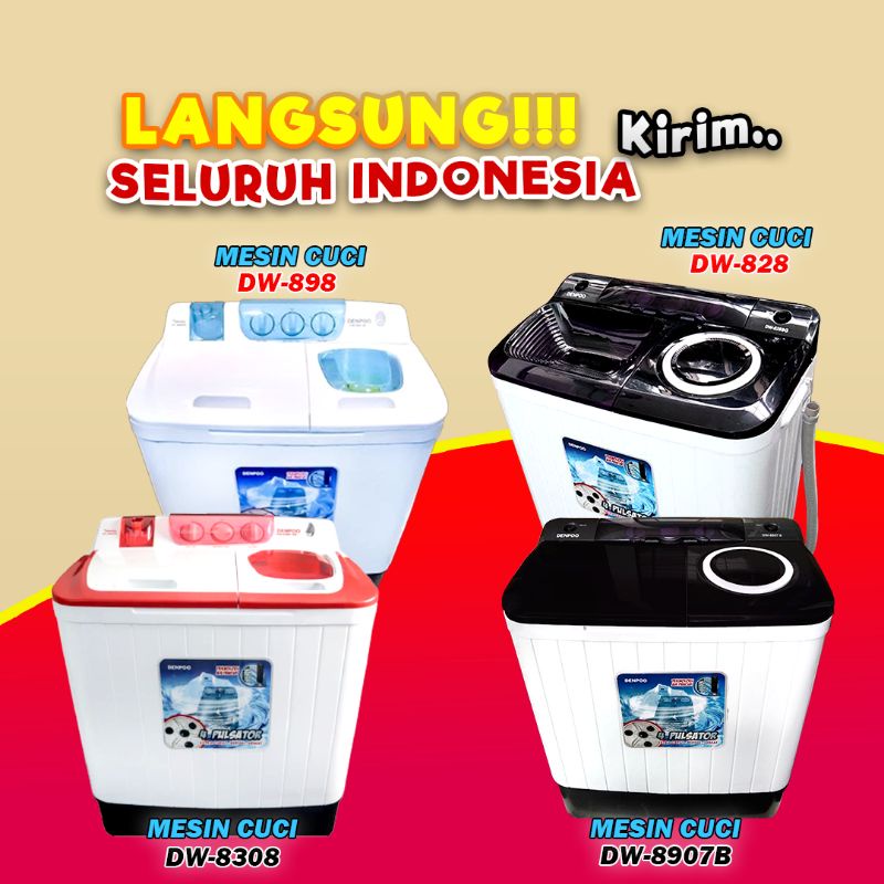 TERLARIS KIRIM KE SELURUH INDONESIA PROMO MESIN CUCI DENPOO 8 KG