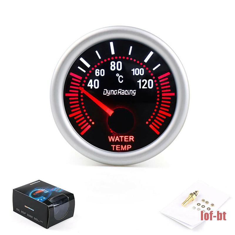 [lof-auto] 52mm White LED Water Temperature Temp Gauge Meter with Sensor Smoke Face Tint