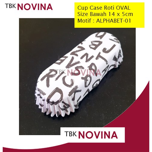Oval Cup Case Roti / Paper Cup Oval / Kertas Alas Roti Motif BLACK WHITE-  Kertas Cup Roti Oval