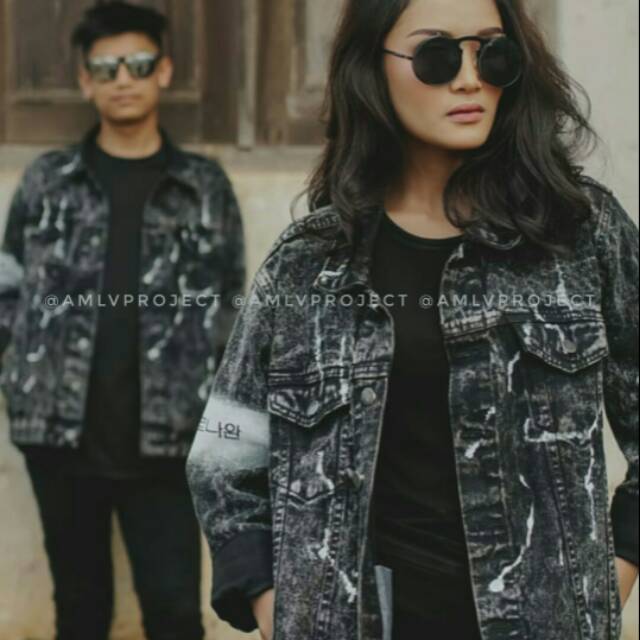 AMLV  XO Painting Denim Jacket - Jaket Jeans Lukis