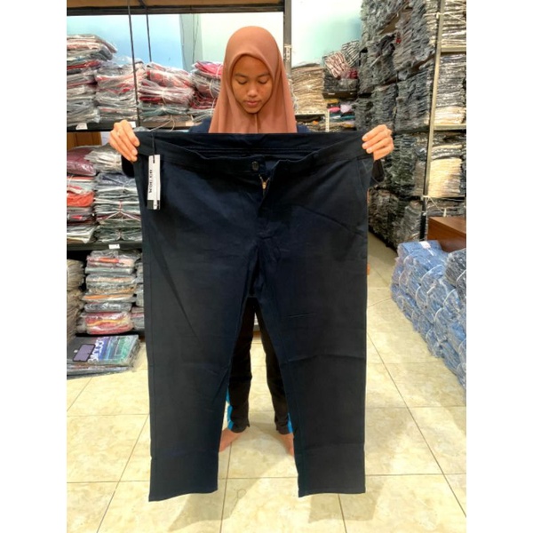 Celana Chinos Panjang Pria Jumbo 39-44 Chino Reguler Bahan Melar Adem Nyaman Cocok Buat Musim