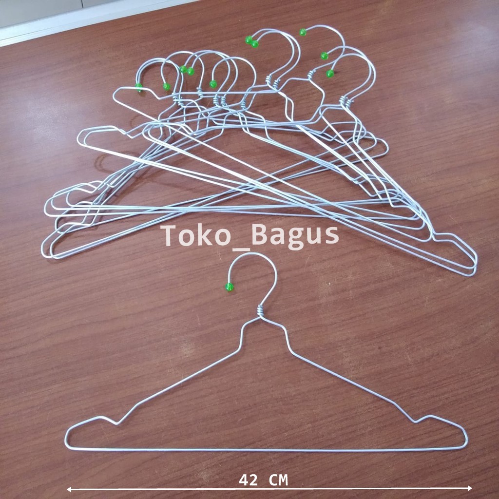 Gantungan Baju Besi JUMBO Hanger Baju Besi Chrome Jemuran Baju Jemuran Laundry Panjang 42 cm