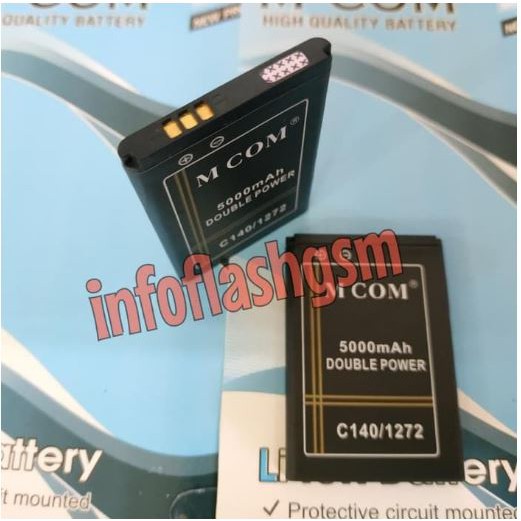 Battery Batre Baterai Double Power Mcom Samsung C140 E1272 1272 GT-E1272