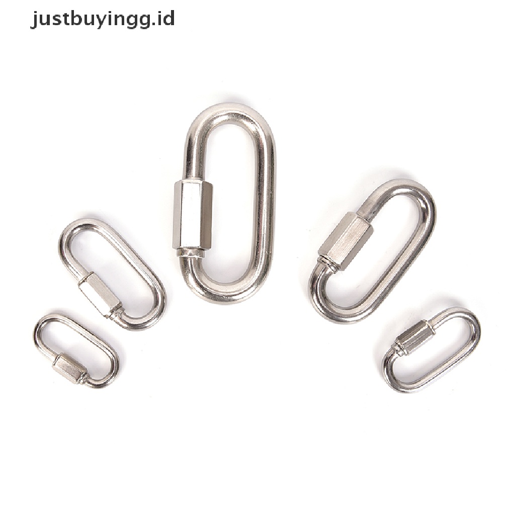 (Justbuyingg.Id) Carabiner Bahan Stainless Steel Untuk Climbing