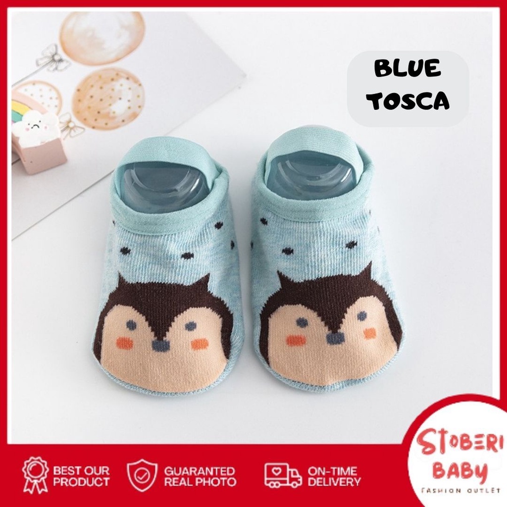 PUNCAK 3.3 stoberi baby -  KOREAN PETS Kaos Kaki Bayi Anak Laki Laki Perempuan Import Berkualitas newborn - 12 Bulan