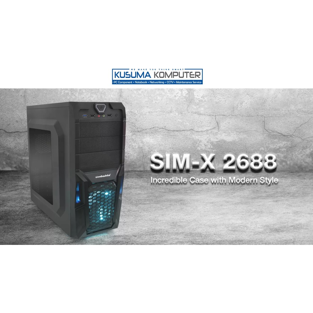 Casing PC Simbadda  SIM X 2688 + PSU 430W