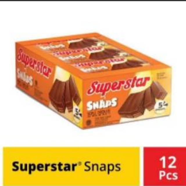 

SUPERSTAR SNAPS ISI 12 PCS per Dus x 28gr Superstar Snap Coklat Besar