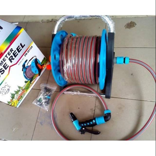 hose reel set gulungan selang plus selang air 20 meter
