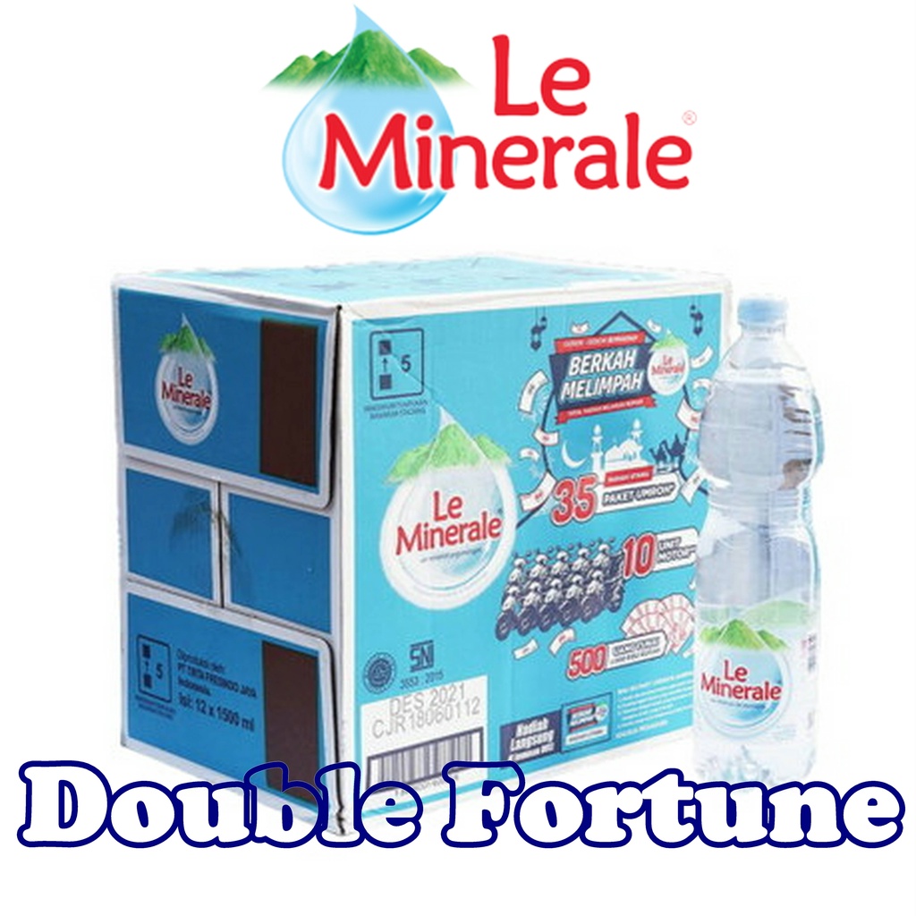 LE MINERALE AIR MINUM MINERAL  BOTOL  1500ml  KHUSUS GOSEND, GRAB,  KURIR INSTANT