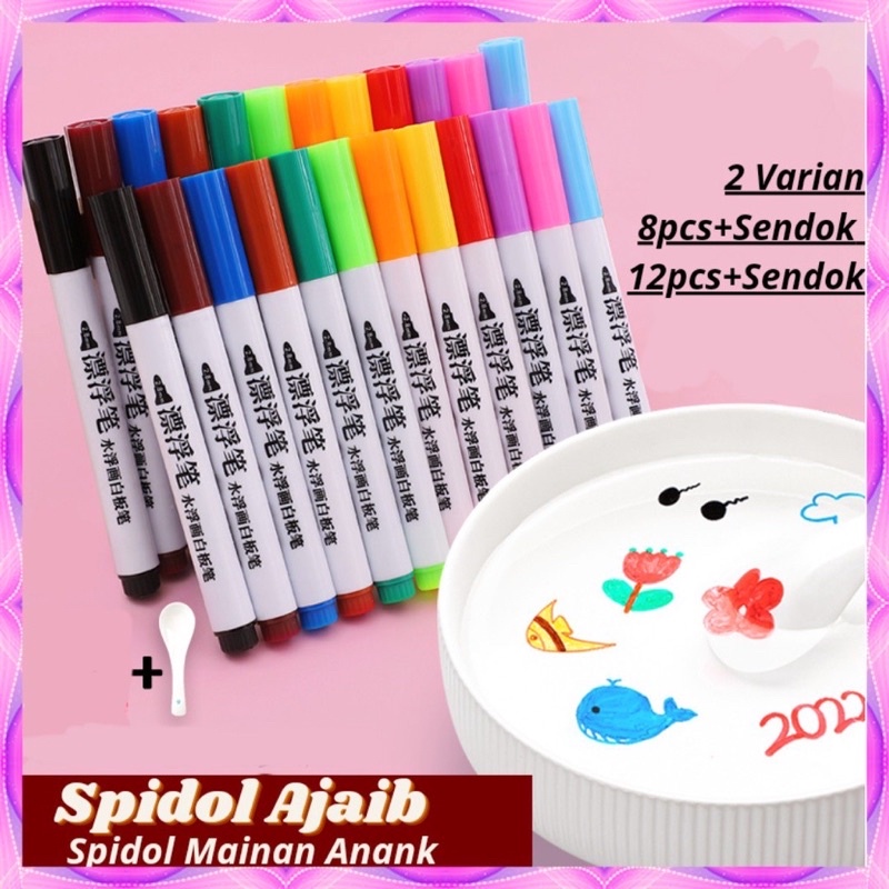 mainan spidol warna ajaib / magic marker / mainan edukasi / mainan anak murah / spidol menggambar di air