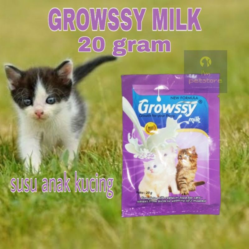 GROWSSY MILK 20gr - SUSU GROWSSY - SUSU KUCING - SUSU ANAK KUCING GROWSSY