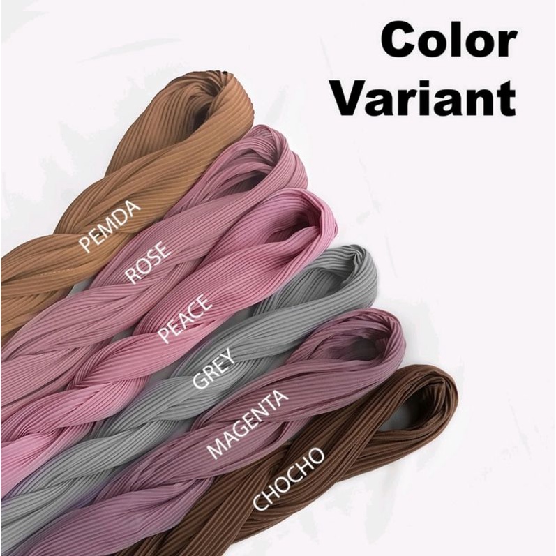 FLASH SALE...!!! Hijab Ceruty Plisket Seri A / Pashmina Polos-4