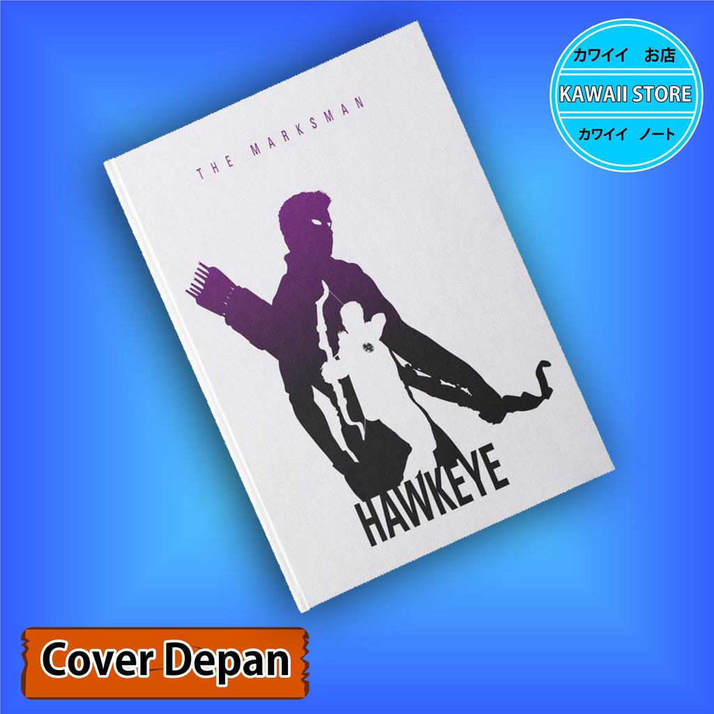 

Notebook / Pocket book Hard Cover Film Marvel Avengers Character HAWK EYE uk A5 & A6 / Notes Book