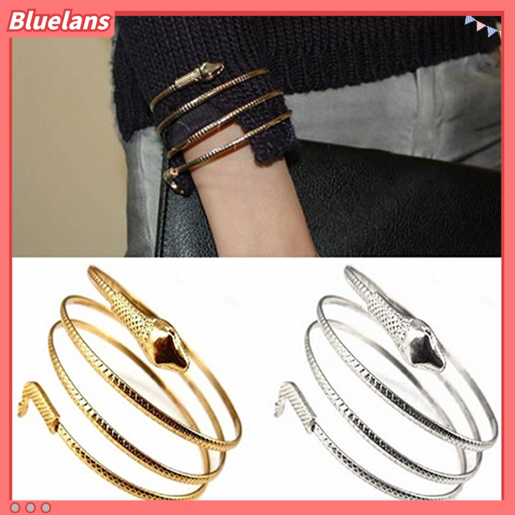 Bluelans Bracelet Fashion Coiled Snake Spiral Armlet Armband Bangle Bracelet for Women