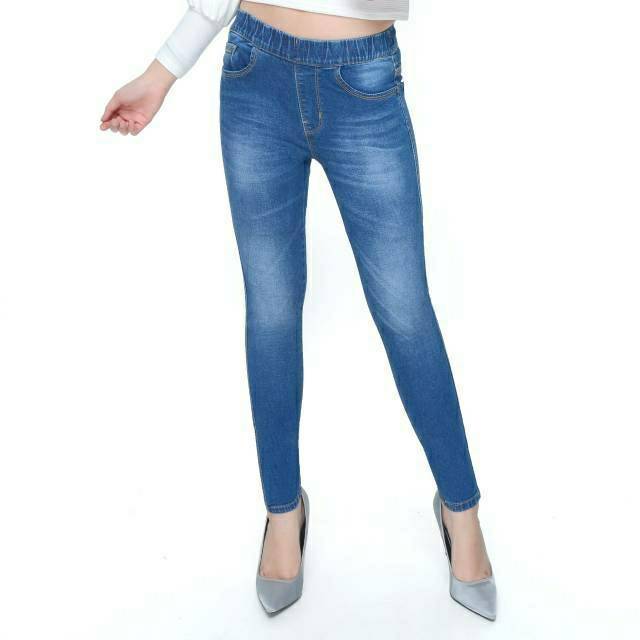 Jegging celana  jeans legging  wanita Sheron mangky skinny 