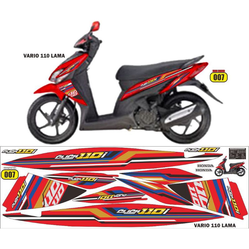 Jual stiker striping honda vario 110 karbu / vario striping / vario
