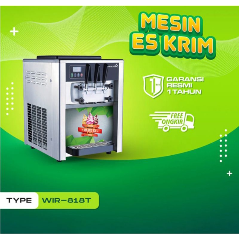 WIR-818T SOFT ICE CREAM MESIN PEMBUAT ES KRIM 3 TUAS WIRASTAR