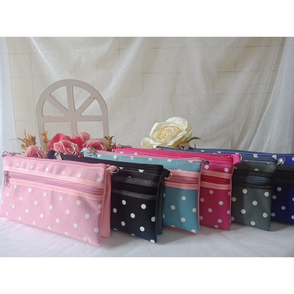 DOMPET WANITA/DOMPET LIPAT WANITA/TAS DOMPET WANITA/DOMPET LIPAT WANITA/DOMPET LIPAT MOTIF POLKADOT
