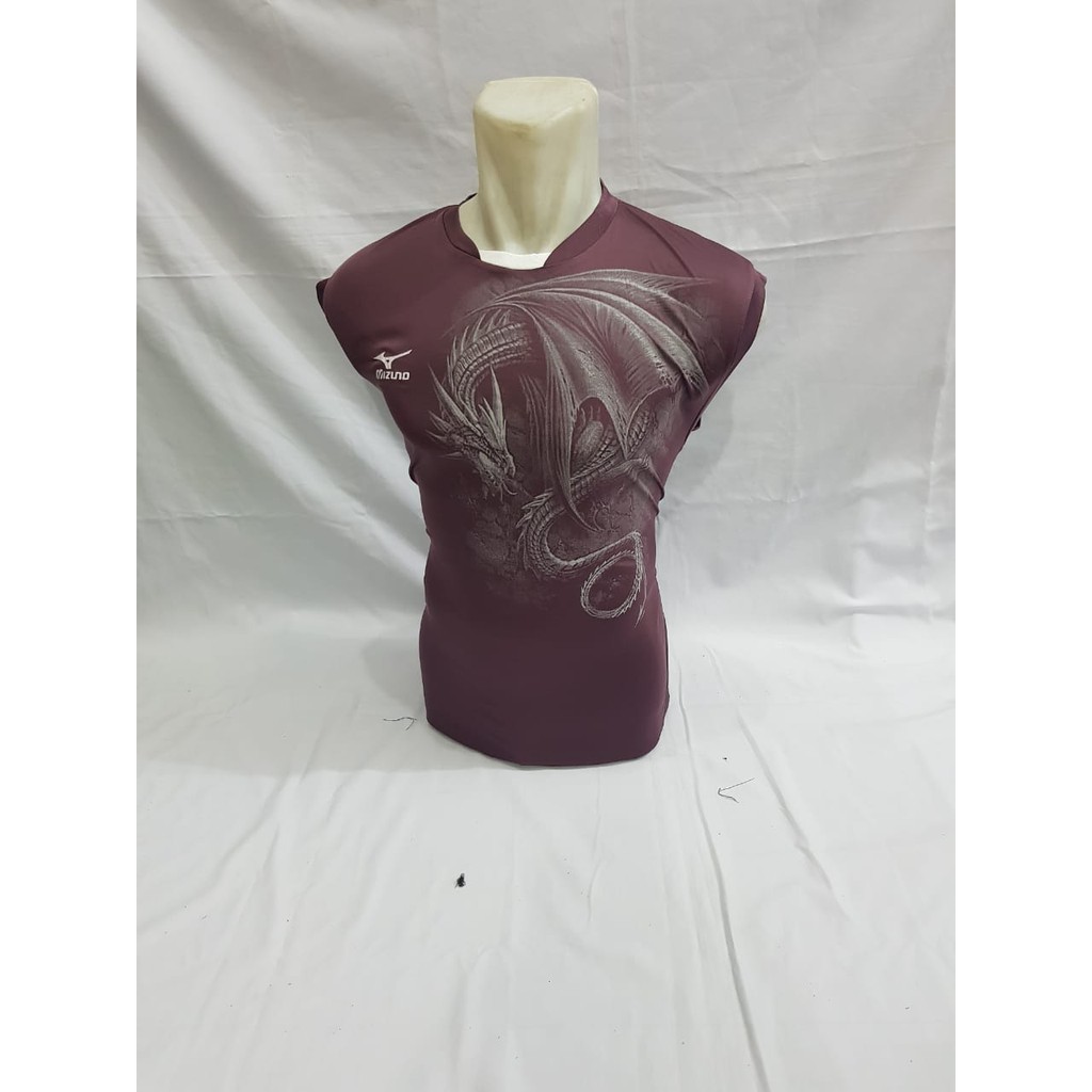 Setelan volly mizuno atasan baju voli singlet