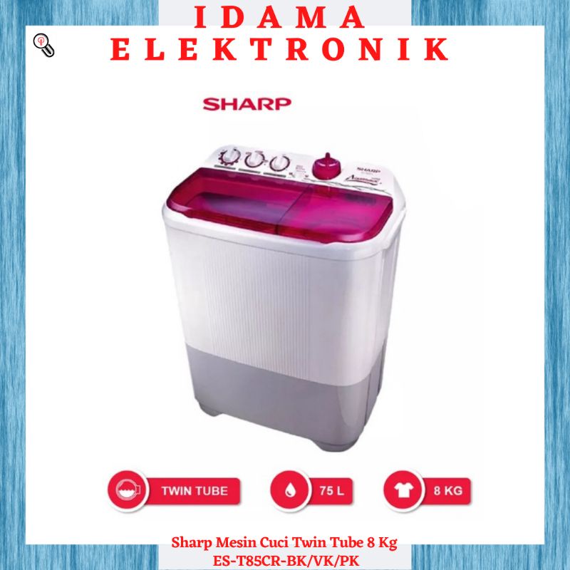 SHARP Mesin Cuci ES-T85CR-PK