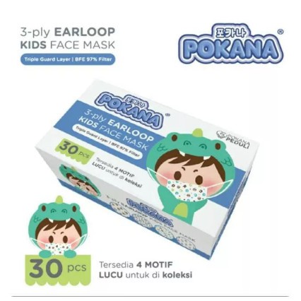 Masker Pokana Mask Kids Earloop 30S