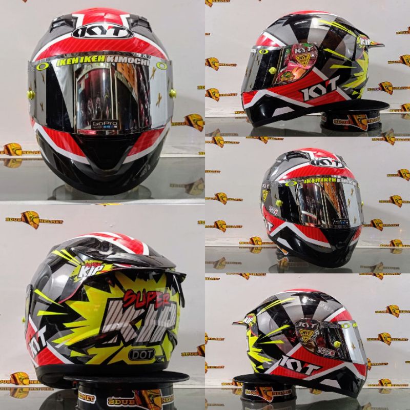 Helm KYT R10 AquaMarine /Aqua blue Paket Ganteng (Ongkir Termurah 2kg)-GANTENG PAWY FLOU-2