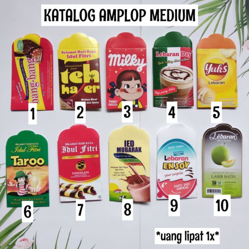 Amplop Lebaran Karakter Snack Kekinian