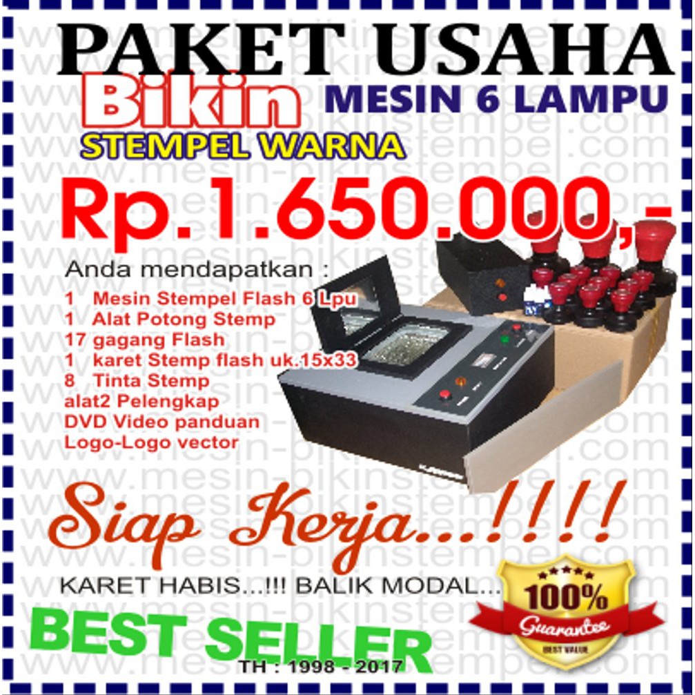 

MESIN STEMPEL WARNA 6 LAMPU last stok