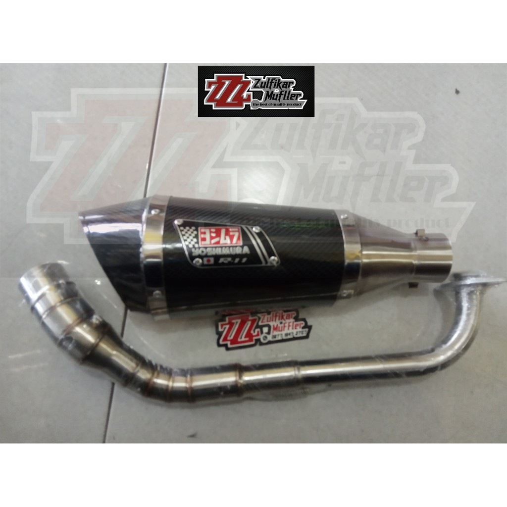 knalpot racing yoshimura r11 dua lobang untuk nmax aerox lexi mio beat pcx adv vario