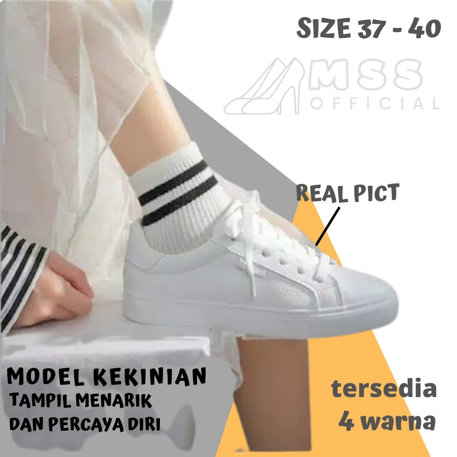 SEPATU KETS SNEAKERS SIMPLE SNEAKER SEPATU KETS SNEAKERS SIMPLE ANDIN IKATAN CINTA WANITA KOREA TERB