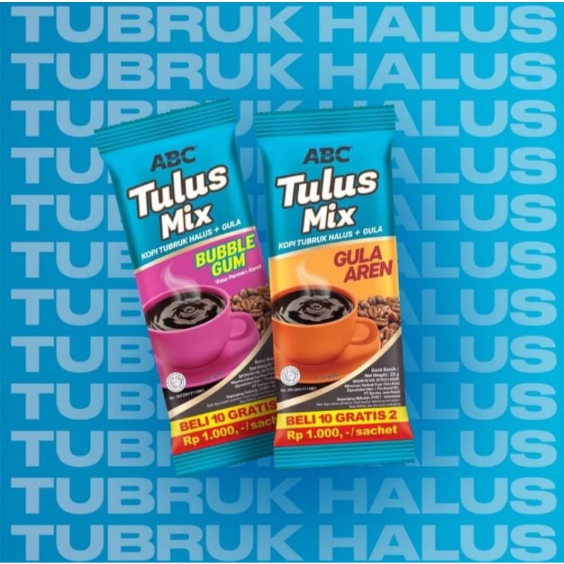 BARU  KOPI TUBRUK HALUS + GULA KOPI ABC TULUS MIX 23gr KOPI VIRAL TIKTOK DARI KOPI KAPAL API GROUP