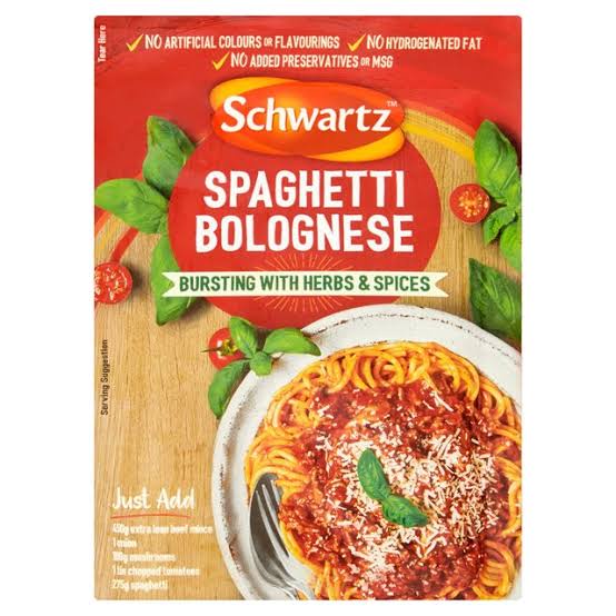 

schwartz spaghetti bolognese gluten free 40gr