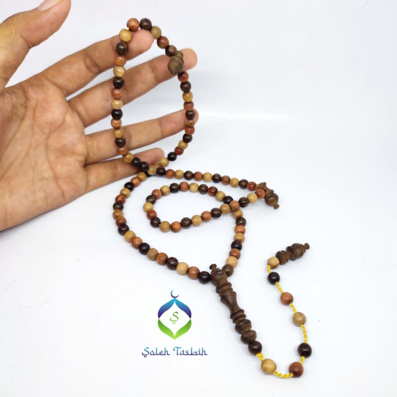 Tasbih Kayu KDS (Kalimasada, Dewandaru, Setigi) Size 6mm Asli_COD