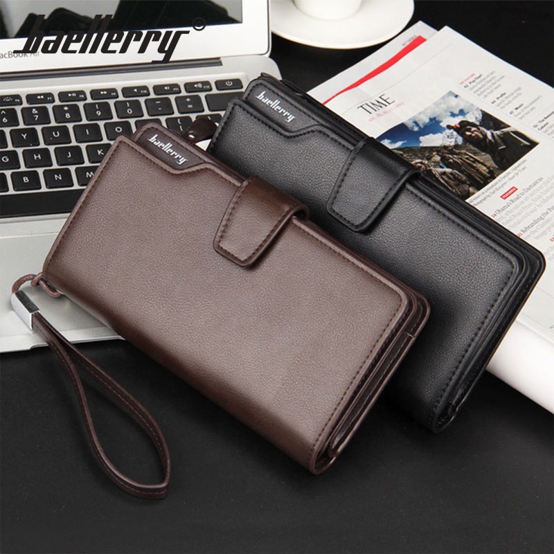 BAELLERRY 1063 Dompet Panjang Pria Kulit Long Bifold Wallet WK-SBY